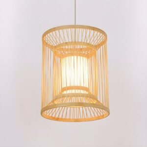 Sculpted Bamboo Nest Light