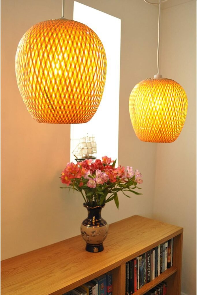 Rustic Bamboo Hanging Lamp