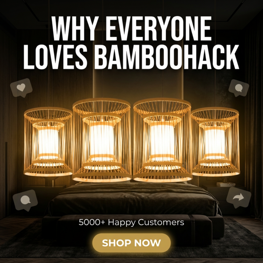 Sculpted Bamboo Nest Light
