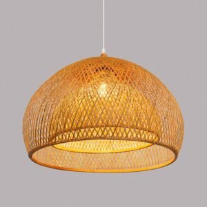 Earthy Bamboo Pendant Light