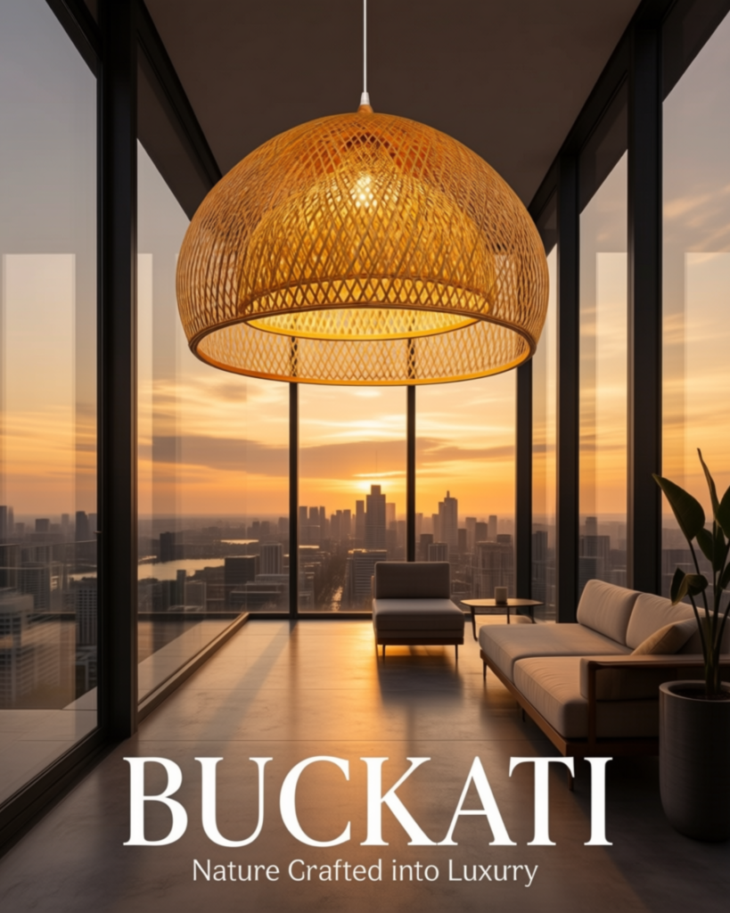 Earthy Bamboo Pendant Light