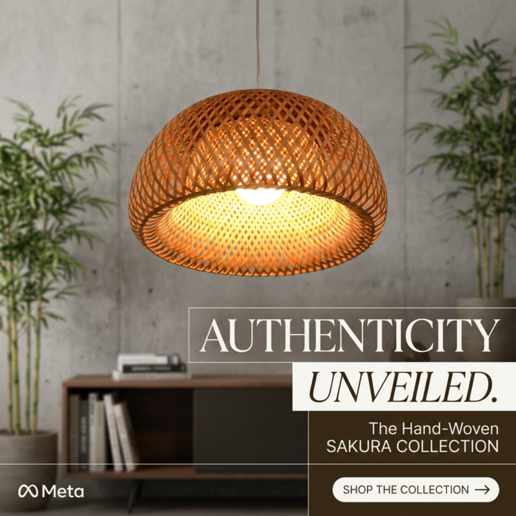 Artisan Handwoven Bamboo Pendant Lamp