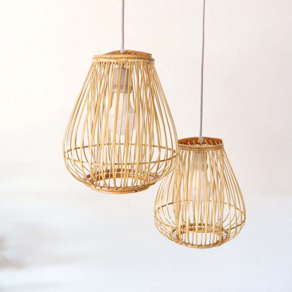 Contemporary Bamboo Wall Sconce