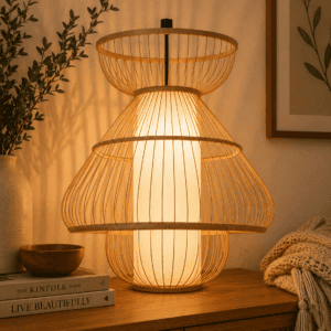 Curved Bamboo Woven Lantern
