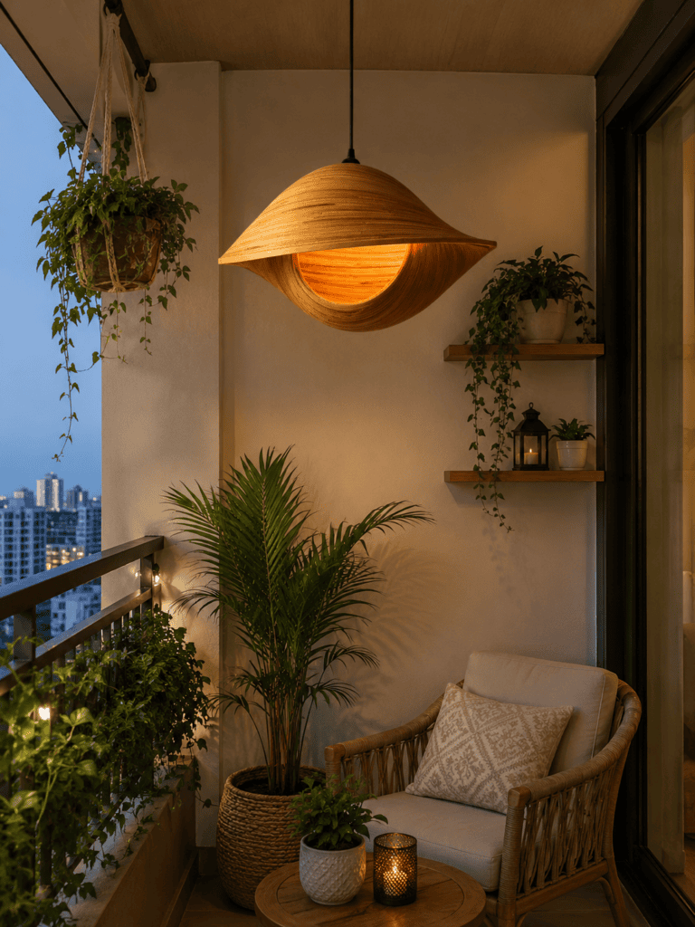 Rustic Bamboo Wall Sconce
