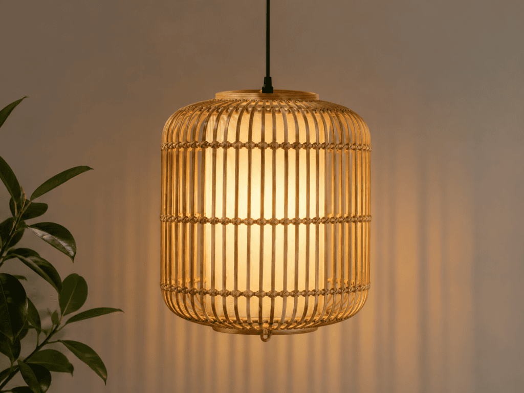 Layered Bamboo Cage Light