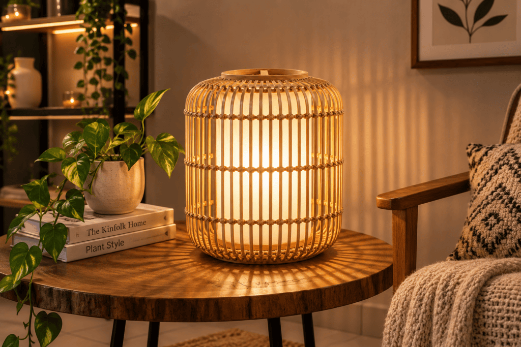 Layered Bamboo Cage Light