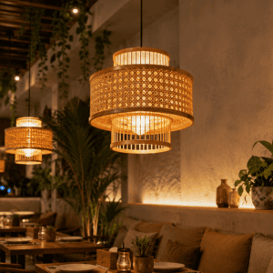 Delicate Bamboo Cylinder Light