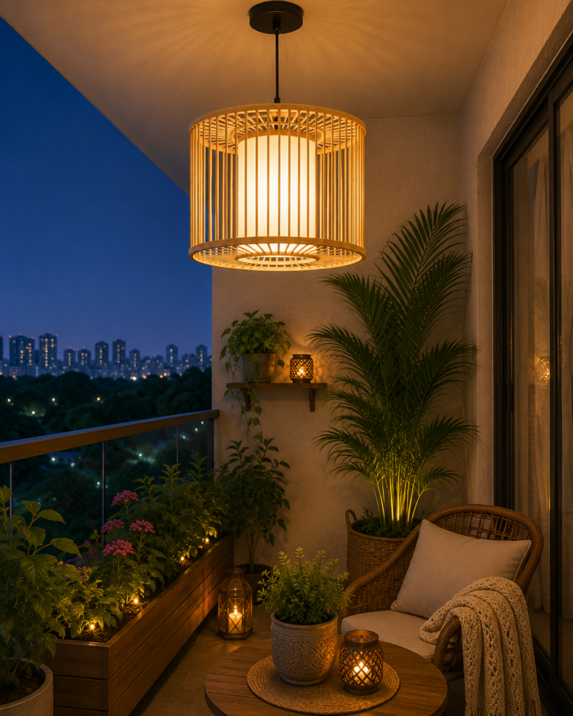 Nomad Bamboo Spiral Lamp