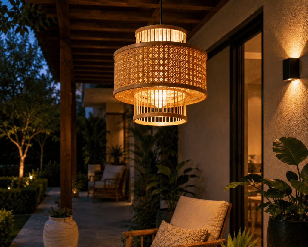 Delicate Bamboo Cylinder Light