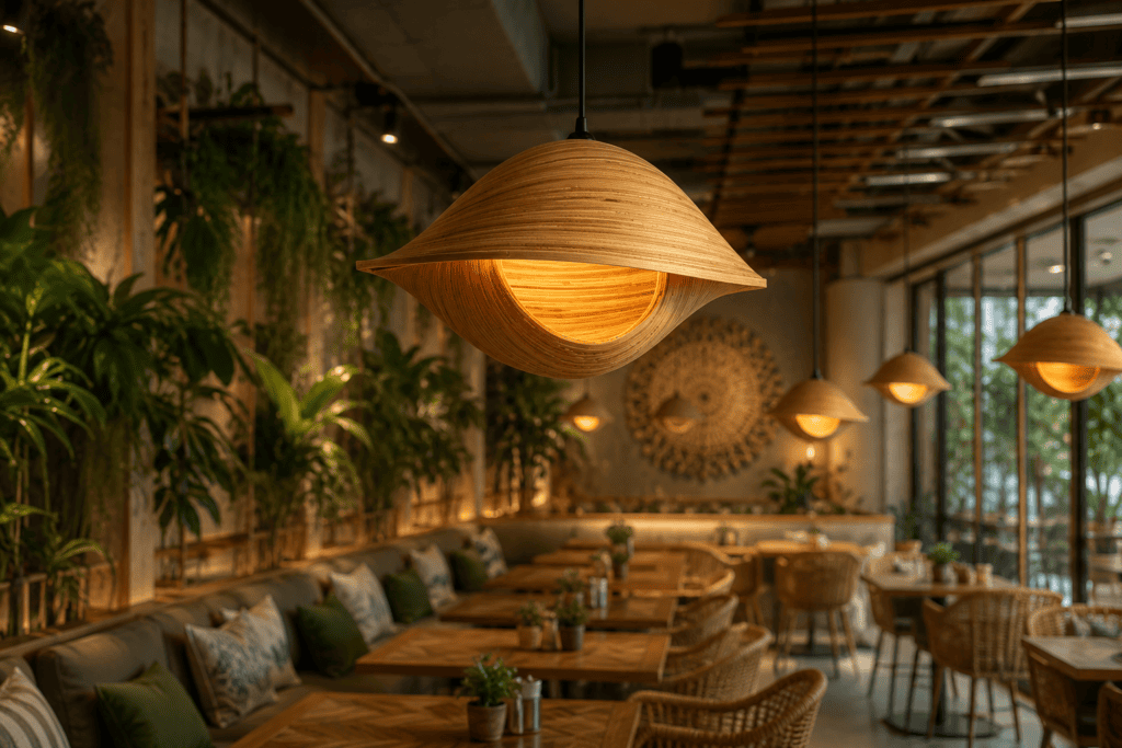 Rustic Bamboo Wall Sconce