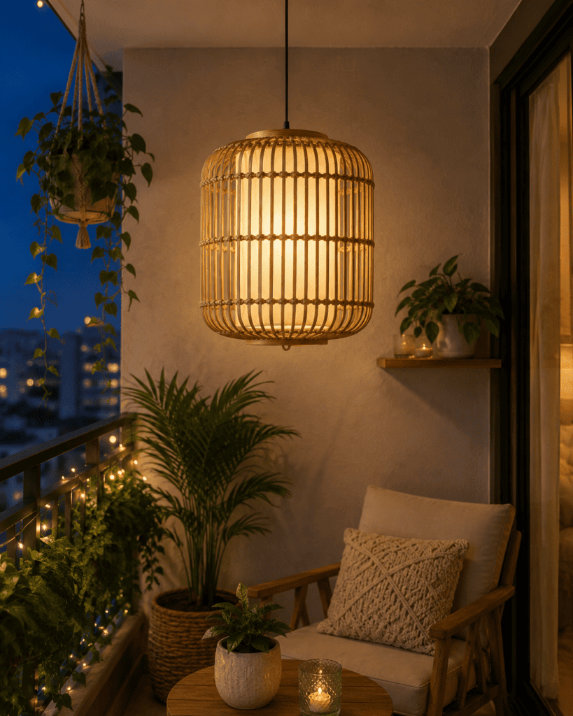 Layered Bamboo Cage Light